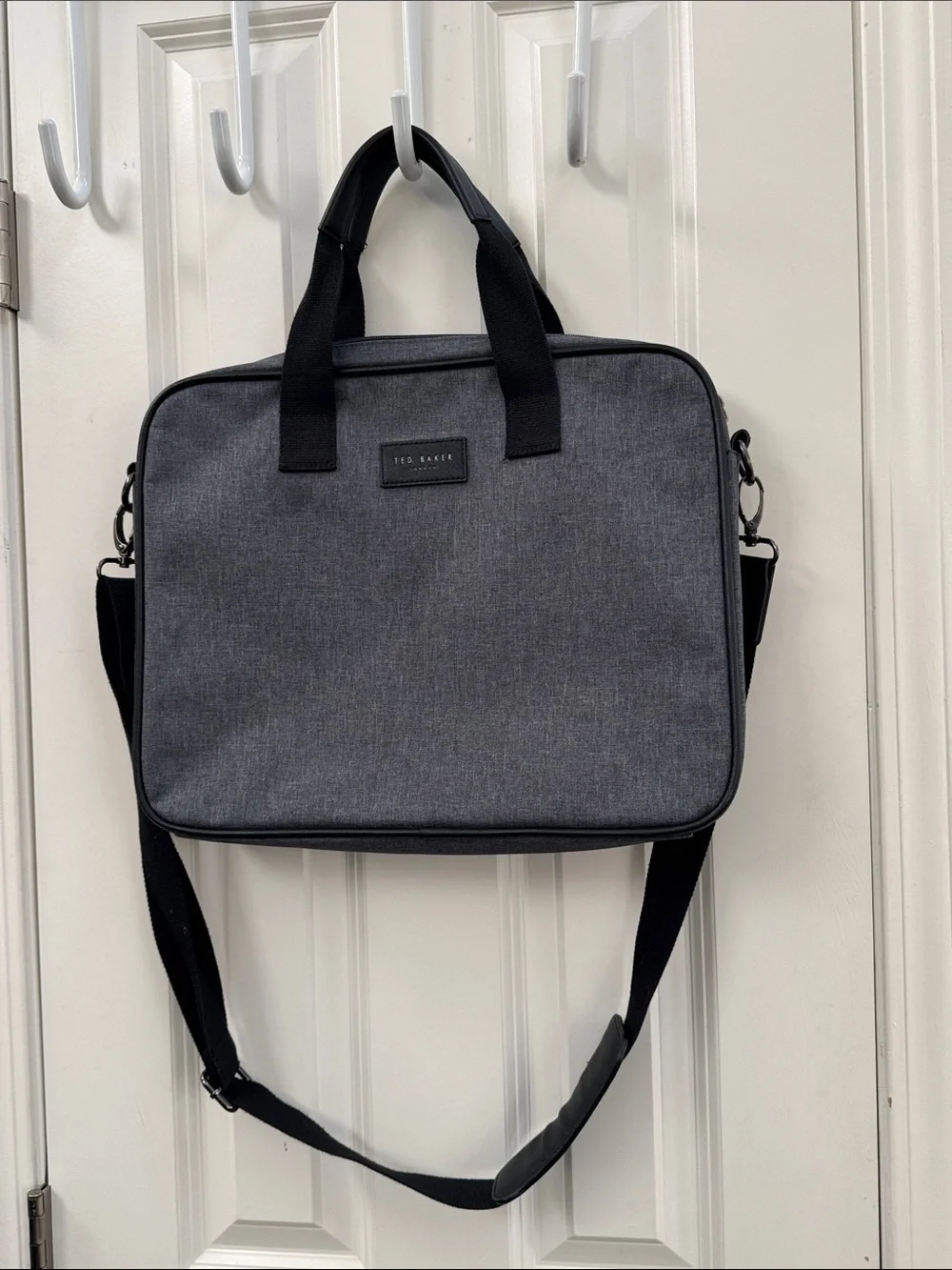 Ted Baker Gray and Black Laptop Briefcase